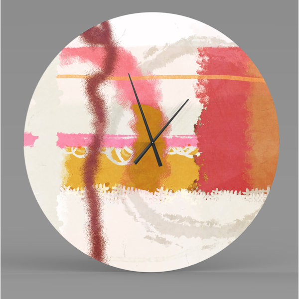 Latitude Run® Legitimate Untiring Abstract Metal Wall Clock Wayfair